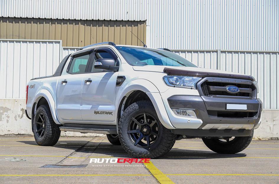 FORD RANGER AVALANCHE MATTE BLACK FRONT MILLED